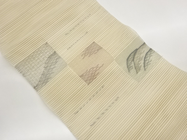 JAPANESE NAGOYA OBI FOR SUMMER / WOVEN STRIPE